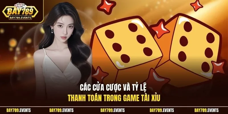 Các cửa cược và tỷ lệ thanh toán trong game Tài Xỉu